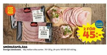 Coop Daglivs Smörgåspålägg erbjuda