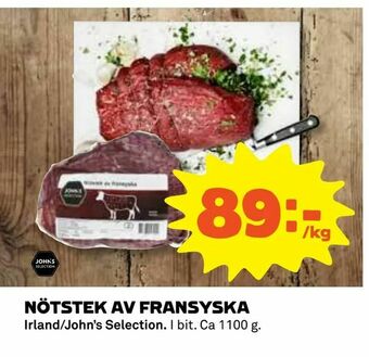 Coop Daglivs Nötstek av fransyska erbjuda