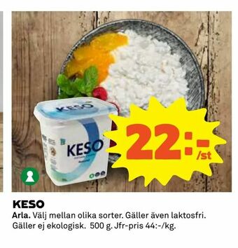 Coop Daglivs Keso erbjuda