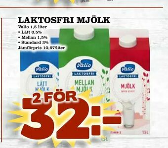 Din Mat Laktosfri mjölk erbjuda