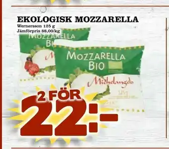 Din Mat Ekologisk mozzarella erbjuda