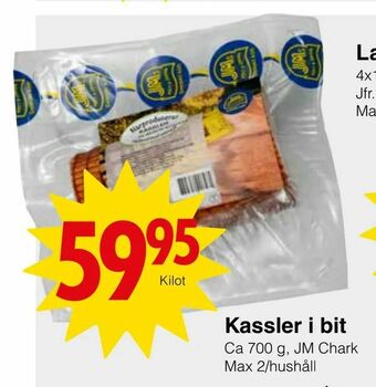 Matöppet Kassler i bit erbjuda