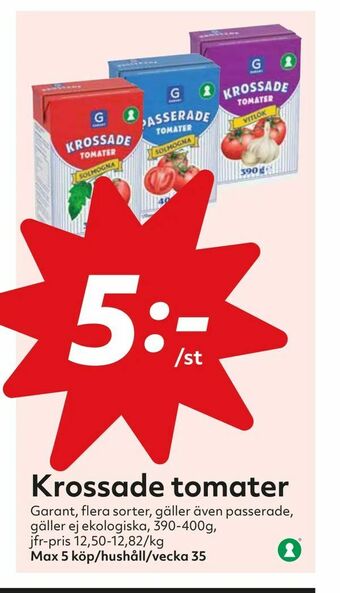 Hemköp Krossade tomater erbjuda