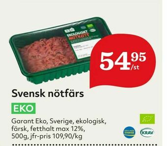 Hemköp Svensk nötfärs erbjuda