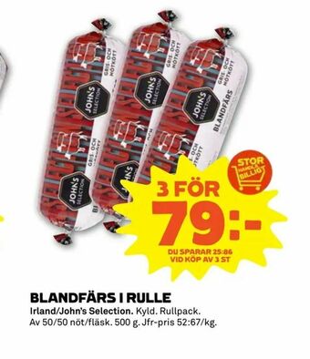 Coop Forum Blandfärs i rulle erbjuda