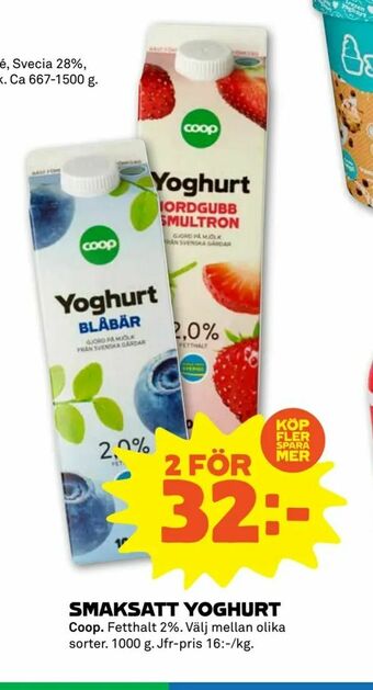 Coop Forum Smaksatt yoghurt erbjuda
