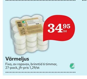 Hemköp Värmeljus erbjuda