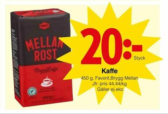 Matöppet Kaffe erbjuda