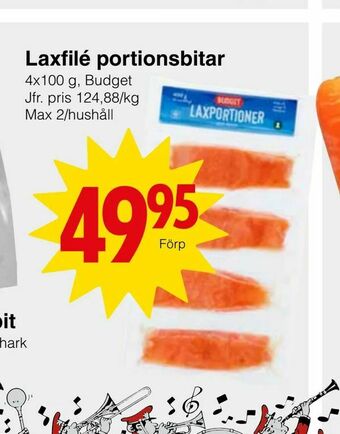 Matöppet Laxfilé portionsbitar erbjuda