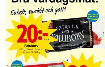 Matöppet Falukorv erbjuda