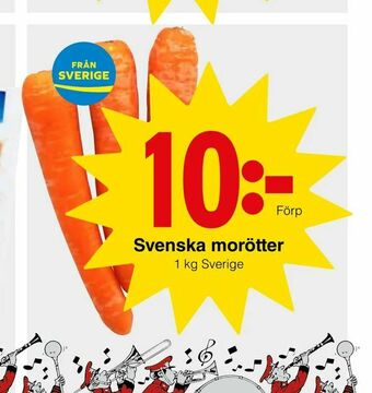 Matöppet Svenska morötter erbjuda