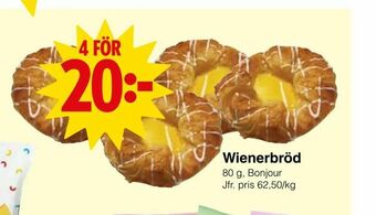 Matöppet Wienerbröd erbjuda