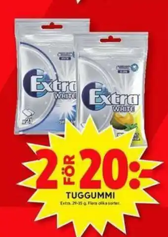 ICA Maxi Extra Tuggummi 29g erbjuda