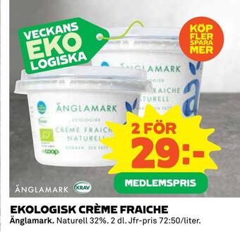 Coop Daglivs Ekologisk crème fraiche erbjuda