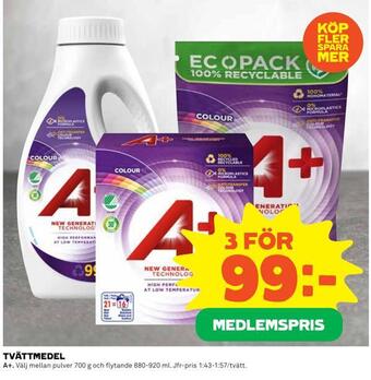 Coop Daglivs Tvättmedel erbjuda