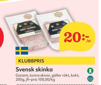 Hemköp Svensk skinka erbjuda