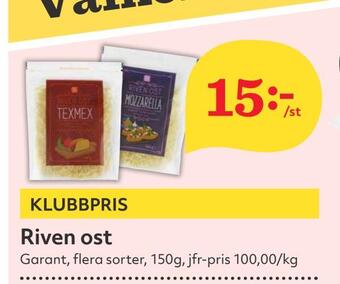 Hemköp Riven ost erbjuda