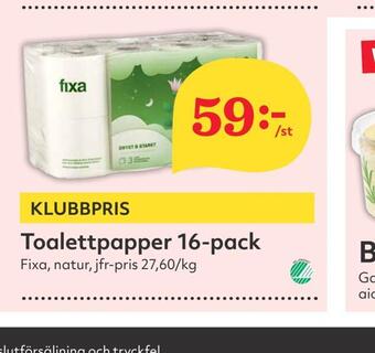 Hemköp Toalettpapper 16-pack erbjuda