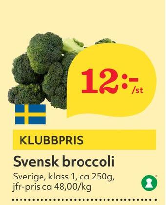 Hemköp Svensk broccoli erbjuda