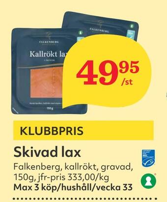 Hemköp Skivad lax erbjuda