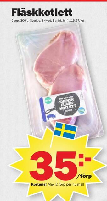 Pekås Fläskkotlett erbjuda