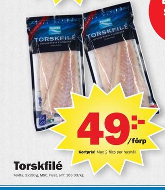 Pekås Torskfilé erbjuda
