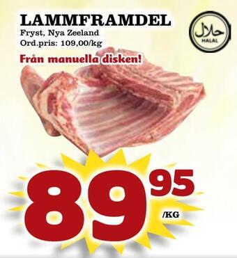 Supergrossen Lammframdel erbjuda