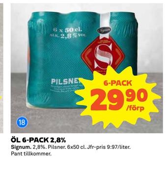 Coop Extra Öl 6-pack 2,8% erbjuda