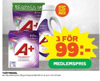 Coop Extra Tvättmedel erbjuda
