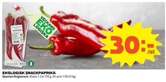 Coop Extra Ekologisk snackpaprika erbjuda