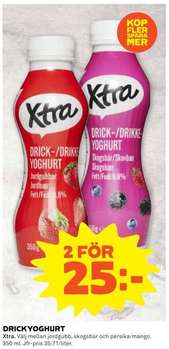 Coop Extra Drickyoghurt erbjuda