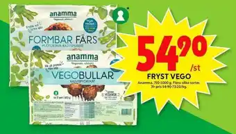 ICA Maxi Anamma Fryst Vego 750-1000g erbjuda