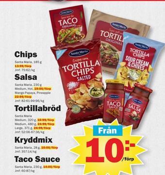 Pekås Taco sauce erbjuda