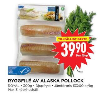 Willys Hemma Ryggfilé av alaska pollock erbjuda