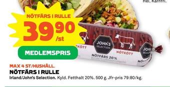 Stora Coop Nötfärs i rulle erbjuda