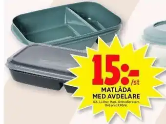 ICA Maxi ICA Matlåda Med Avdelare 1,1 liter erbjuda