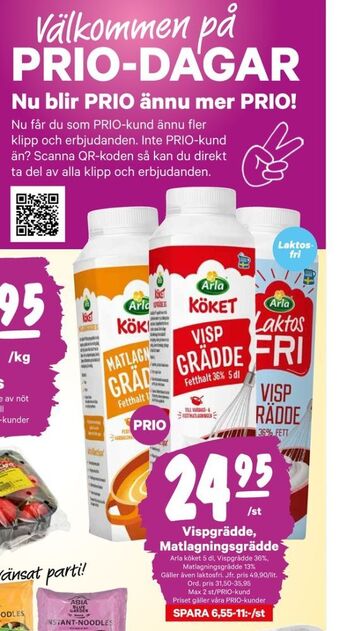 City Gross Arla köket matlagningsgrädde erbjuda