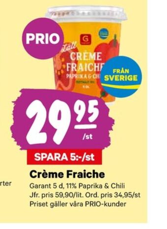 City Gross Garant crème fraiche erbjuda