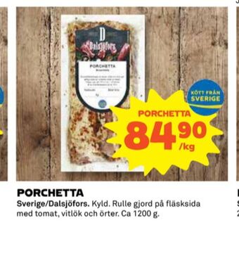 Coop Dalsjöfors porchetta erbjuda