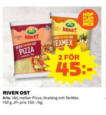 Coop Arla köket riven ost erbjuda