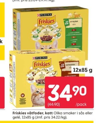 Rusta Friskies kattmat erbjuda
