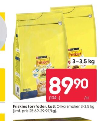 Rusta Friskies kattmat erbjuda