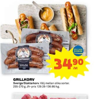 Stora Coop Slaktarkorv grillkorv erbjuda