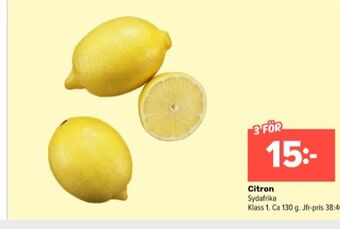 Coop Extra Coop citroner erbjuda