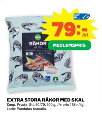Stora Coop Coop räkor med skal erbjuda