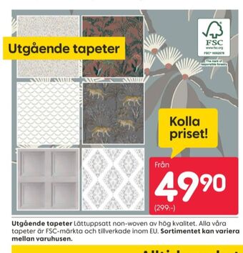 Rusta Kronoswiss tapet erbjuda