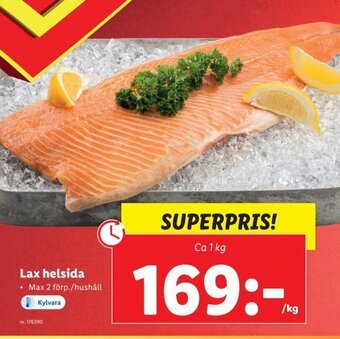 Lidl Lax helsida Max 2 förp./hushåll Kylvara erbjuda