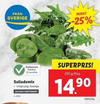 Lidl Salladsmix erbjuda