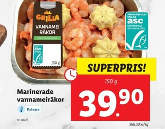 Lidl Marinerade vannameiräkor erbjuda