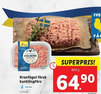 Lidl Kronfågel färsk kycklingfärs erbjuda